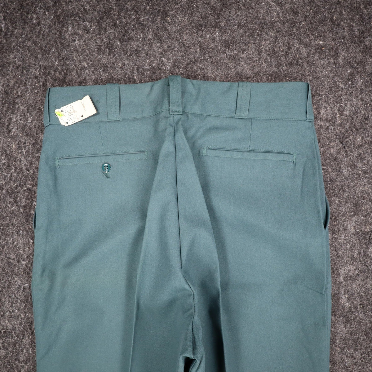 Montgomery Ward Work Pants Mens 32x28 Vintage 70s Teal Green Fortrel Deadstock - take2supply