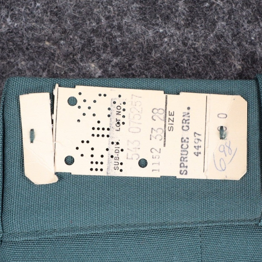 Montgomery Ward Vintage Work Pants 33x28 Deadstock Spruce Green USA 70s 4497 - take2supply