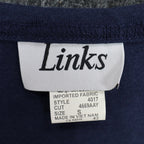 Links Striped 3/4 Sleeve Top Women Size S Vintage 90s Navy White Red Nautical - take2supply