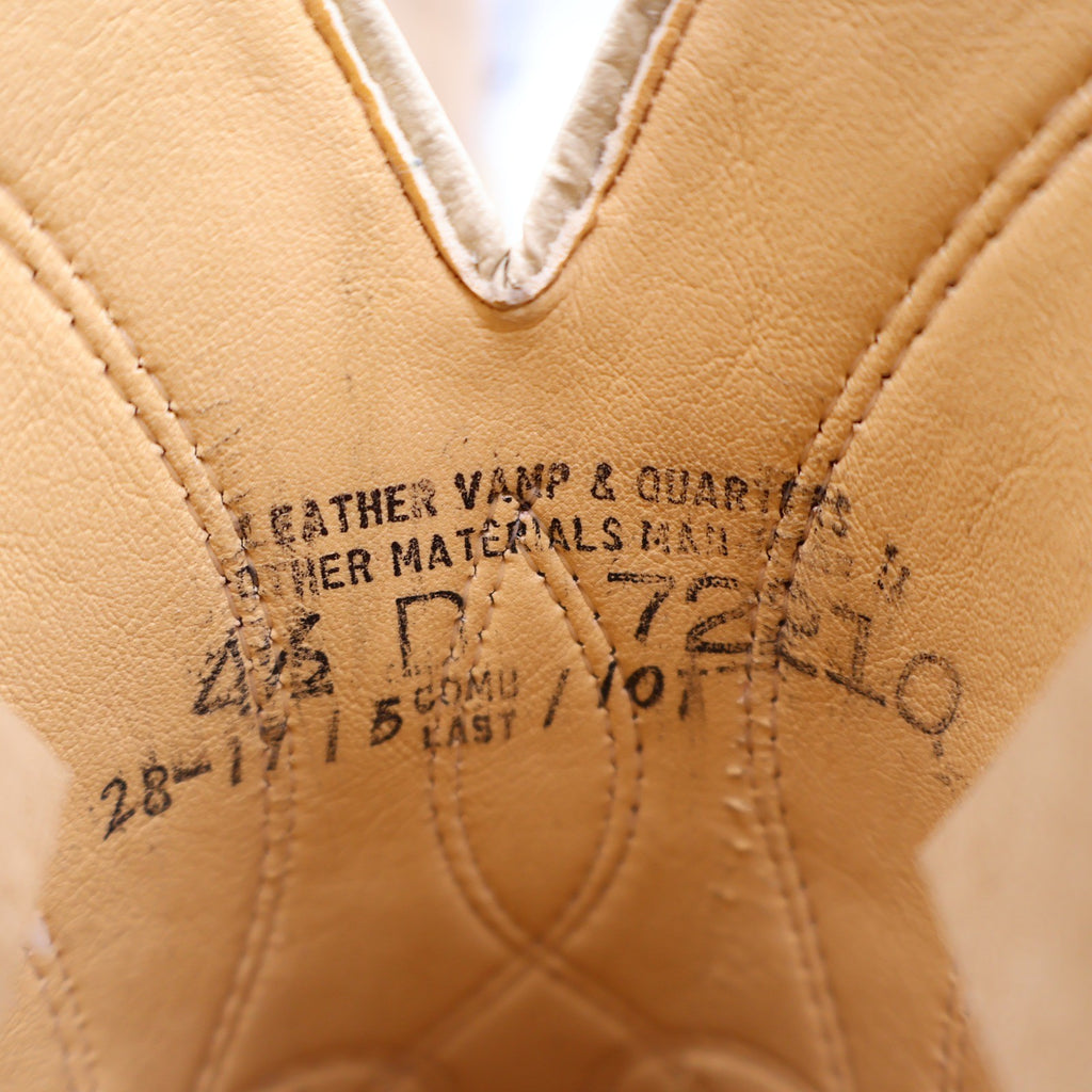 Laredo Western Boots Kids 4.5 D Vintage Natural Tan Leather Cowboy 28-01715 NAT - take2supply