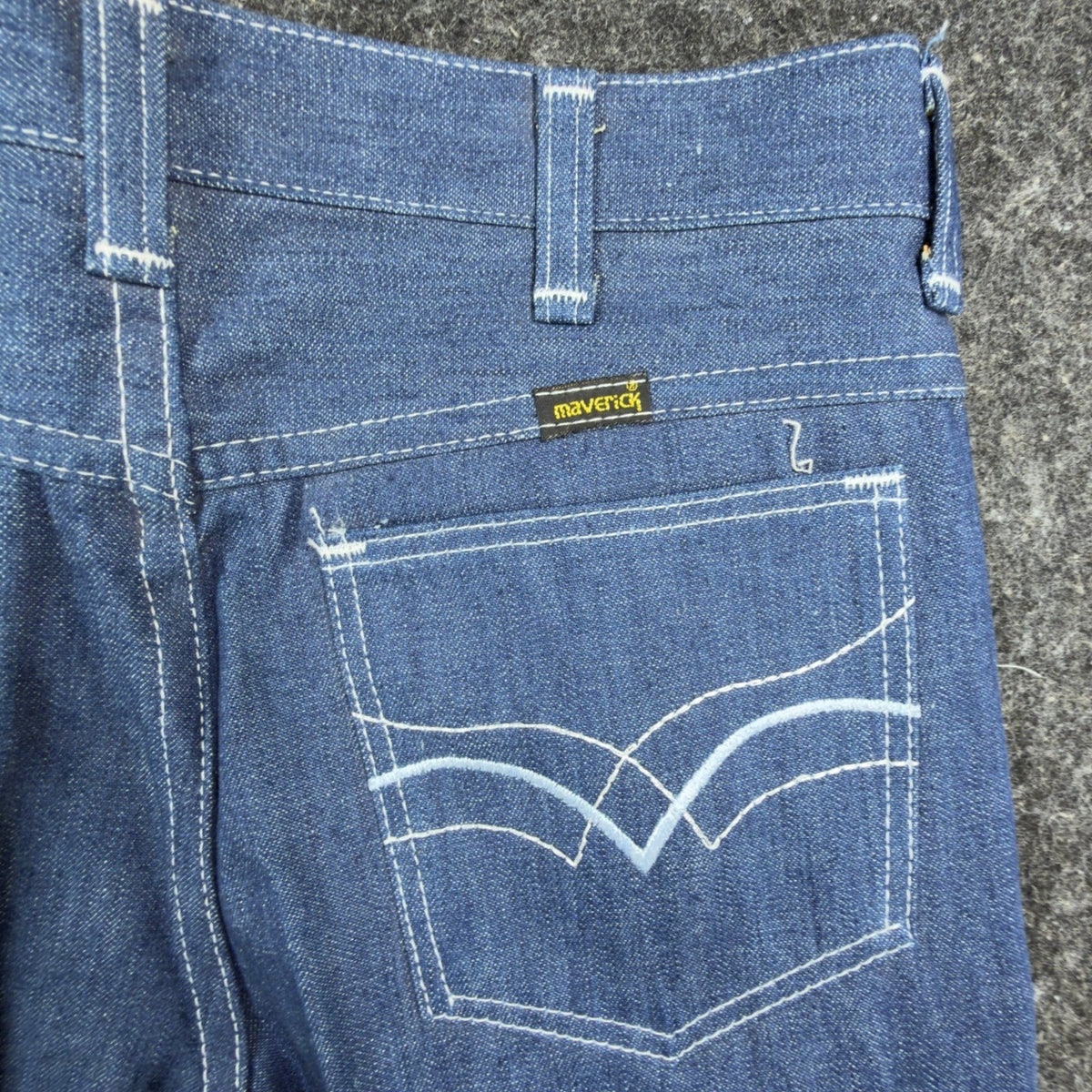 Maverick Vintage 70s Boot Flare Jeans Boys 16 Regular Blue Denim NWT Deadstock - take2supply