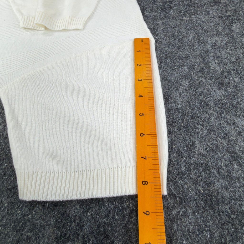 Marquis Vintage 90s Knit Top Mens Small Cream Cotton Acrylic NWT - take2supply