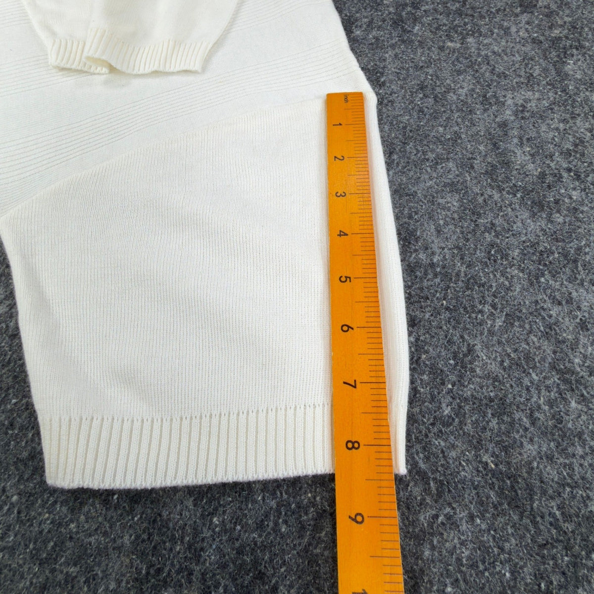 Marquis Vintage 90s Knit Top Mens Small Cream Cotton Acrylic NWT - take2supply