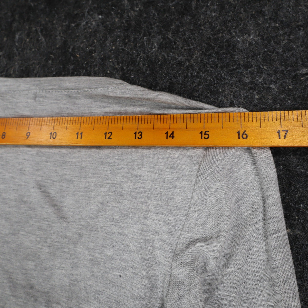 Democracy Top Womens Small Gray Striped Ruffle Front Long Sleeve Rayon Stretch - take2supply