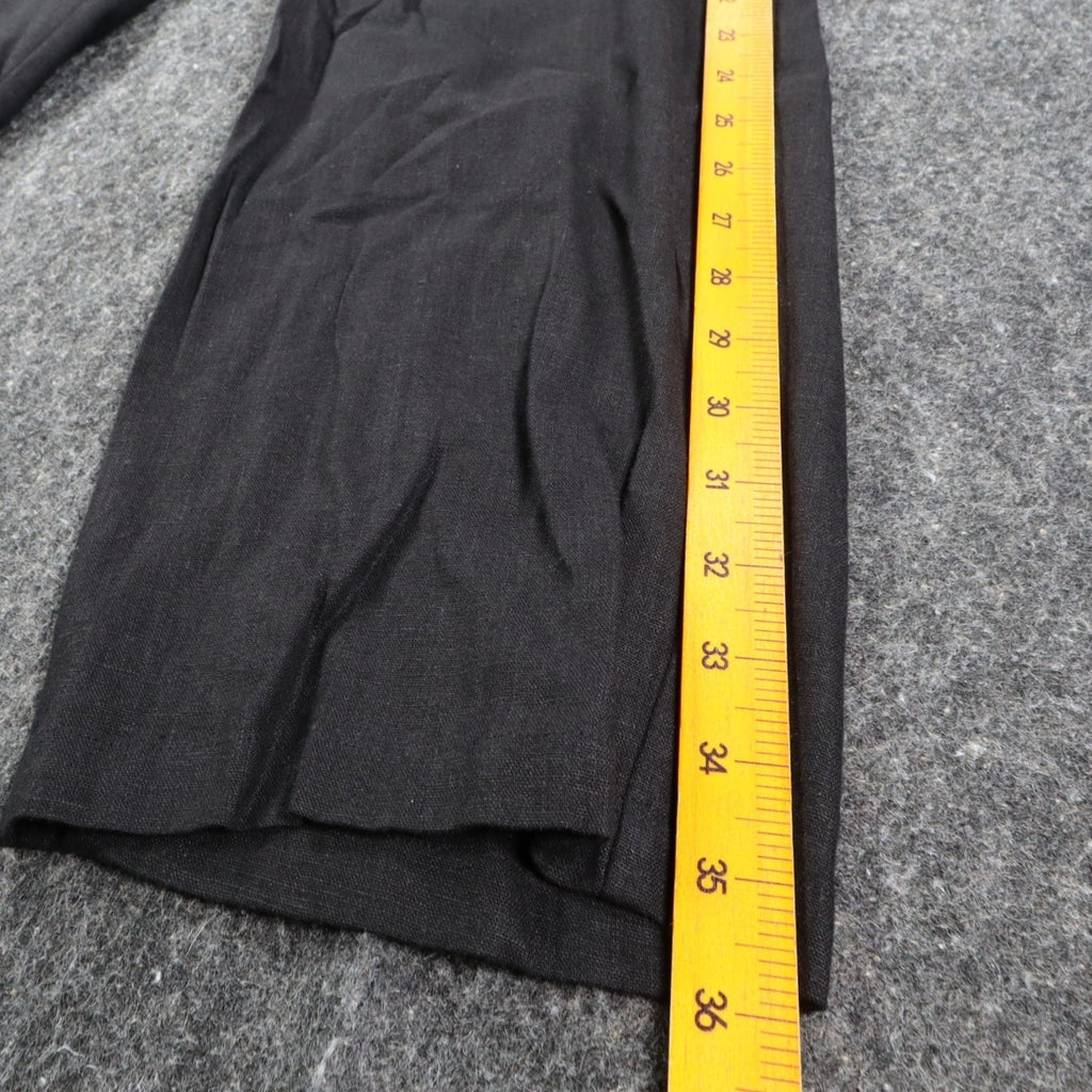 AGB Byer California Cargo Pants Womens 10 Y2K Black Linen Blend Wide Leg New - take2supply