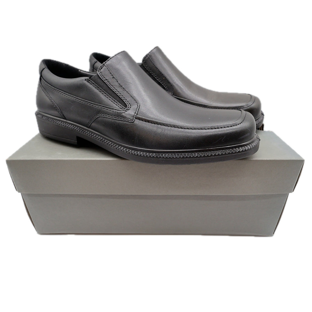 Hush Puppies Leverage Men's 10 Black Leather Waterproof Loafer NIB - take2supply