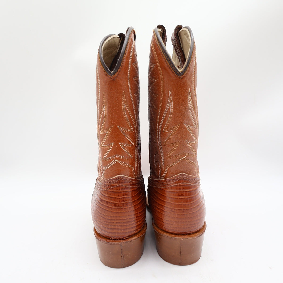 Acme Vintage Western Cowboy Boots Kids 2.5 D Brown Leather Deadstock NWT - take2supply
