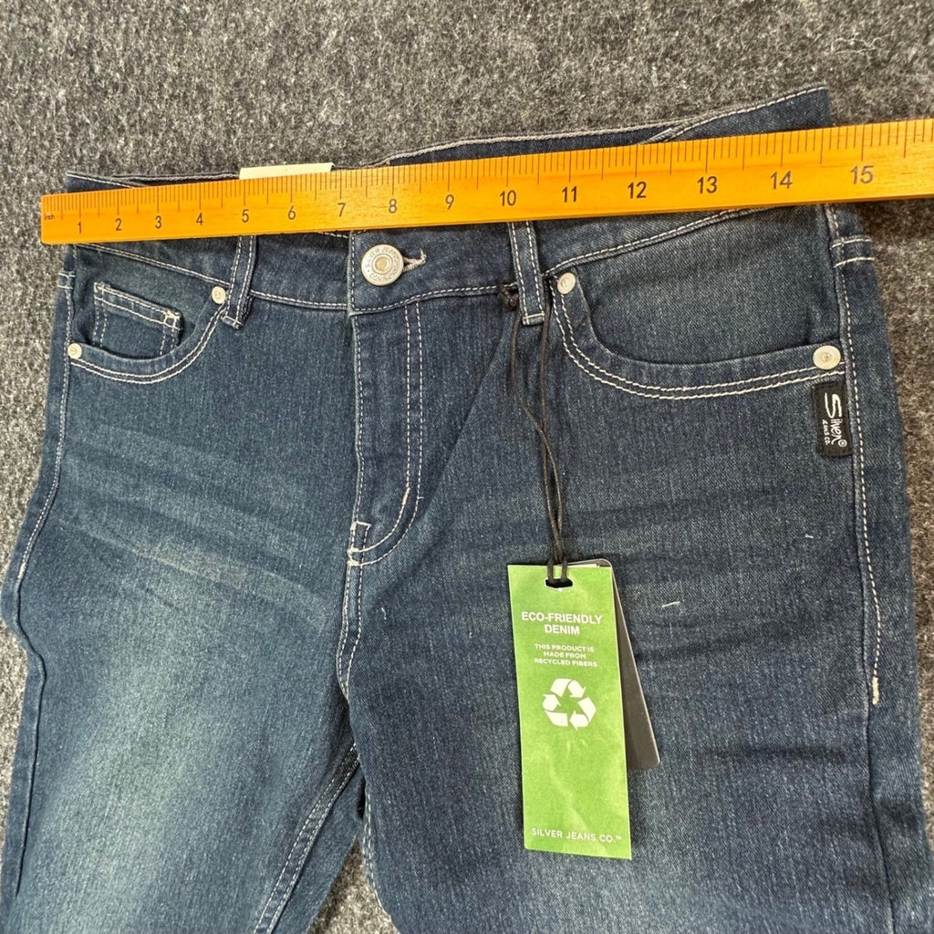 Silver Jeans Co Sasha Skinny Jeans Girls 16 Blue Eco Denim Slim Fit NWT - take2supply