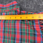 Fancy Free Plaid Blouse Womens 9 Vintage 80s Red Green Puff Shoulder Mock Neck - take2supply