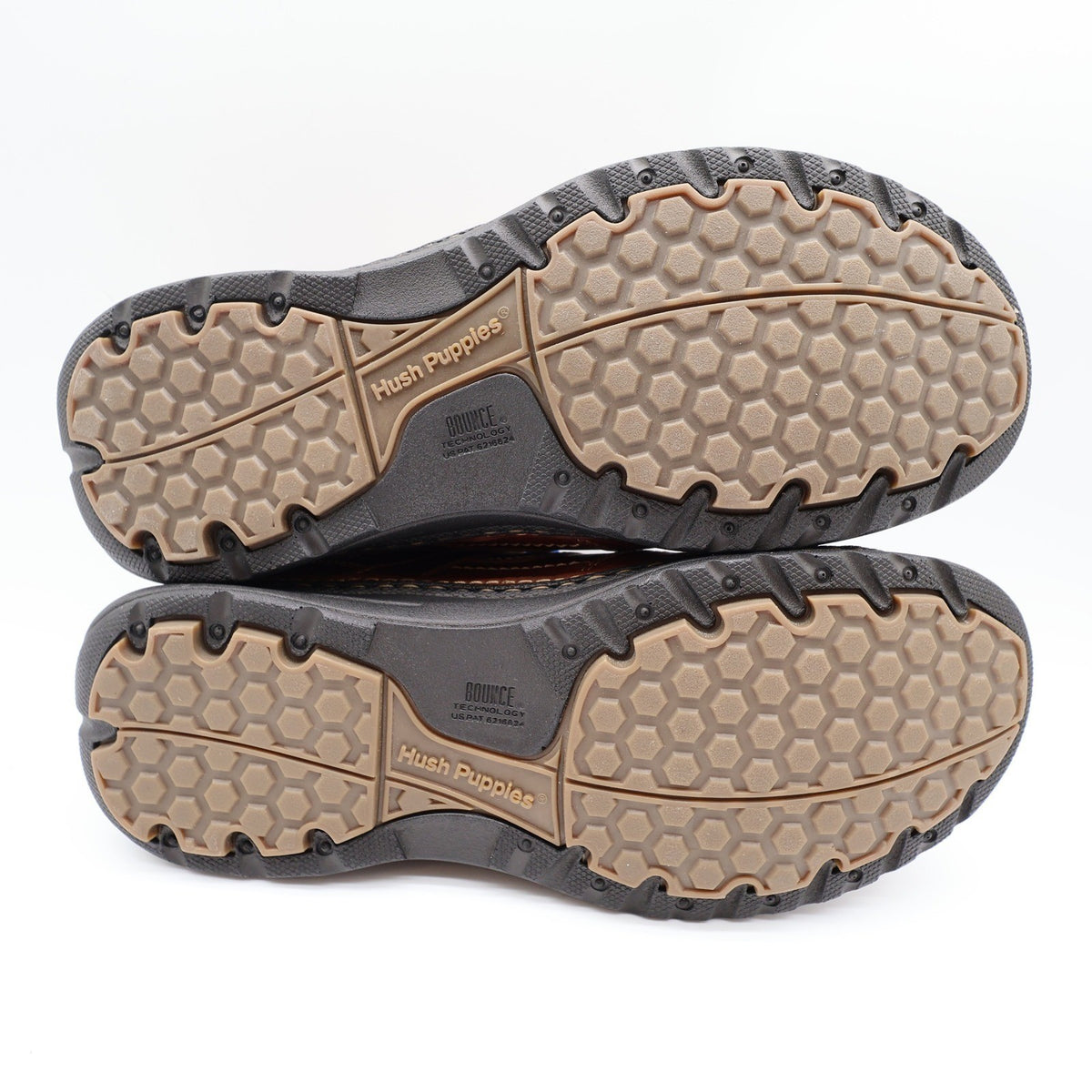 Hush Puppies Pathway Oxford Shoes Mens 9 M Tan Leather OrthoLite Bounce H100746 - take2supply