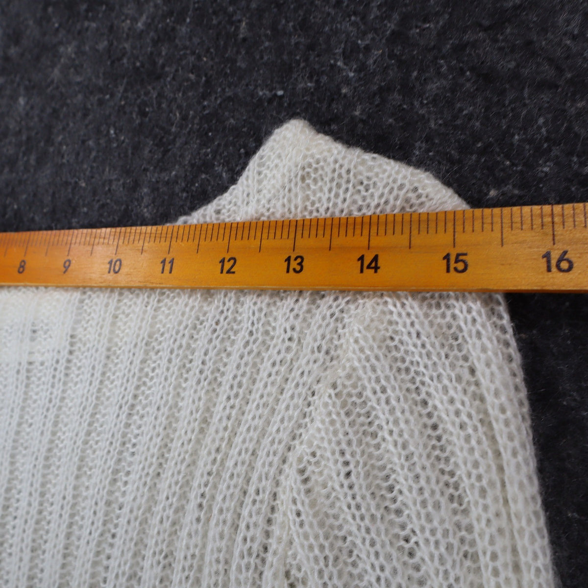 A. Byer Sweater Womens Medium Vintage 90s Cream Mohair Ribbed Open Knit Top - take2supply
