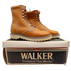 Walker Vintage 80s Work Boots Mens 3 E Tan Leather Deadstock New - take2supply