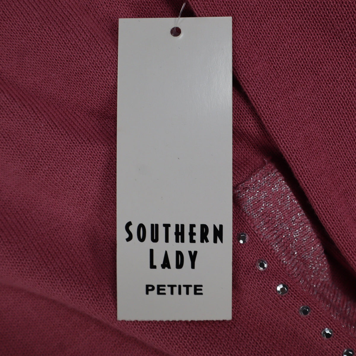 Southern Lady Petite PXL Pink Embellished Hooded Zip Cardigan Sweater NWT - take2supply