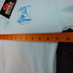 Buffalo Henley Shirt Mens Large Vintage Deadstock USA Made Aqua Blue Skier C1259 - take2supply