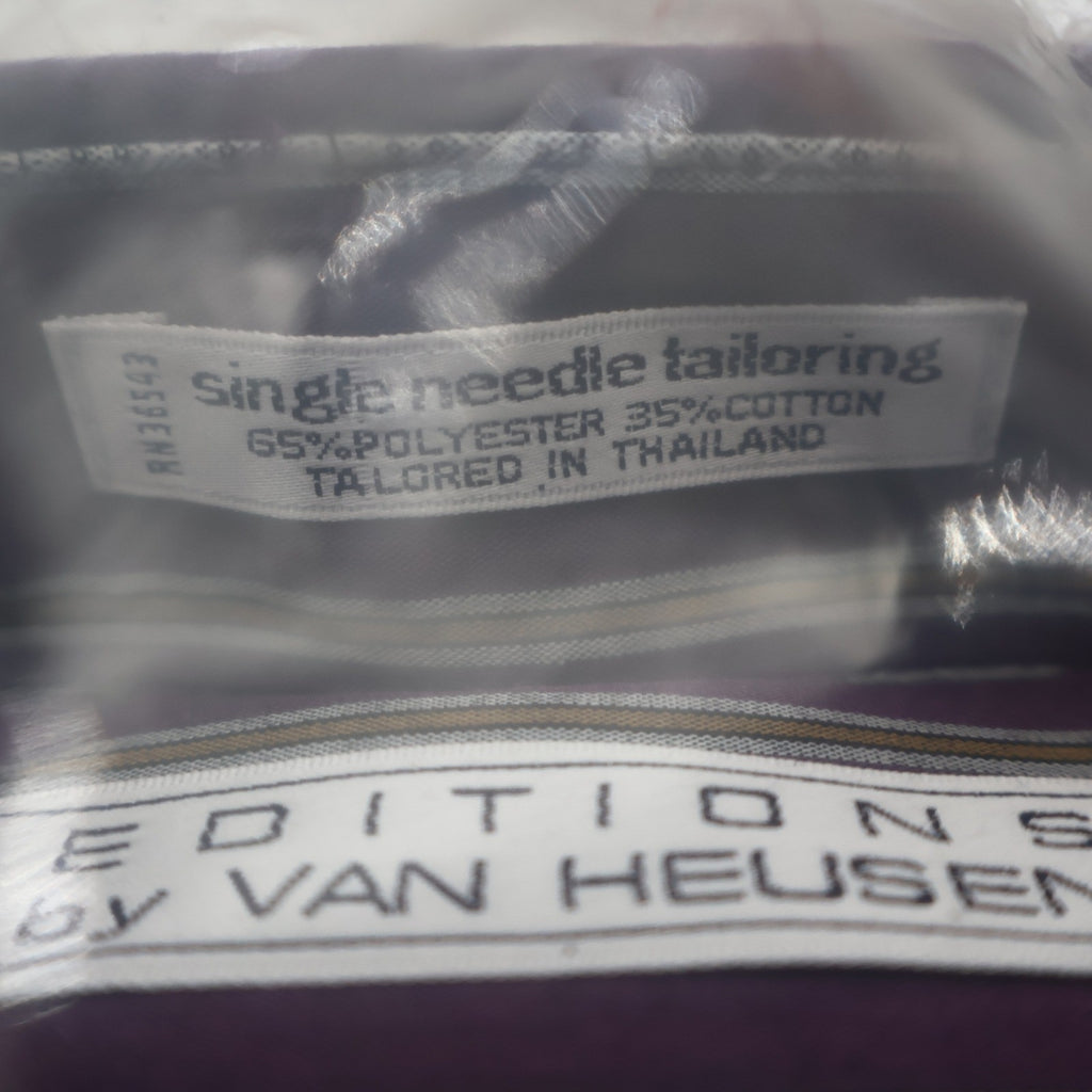 Van Heusen Editions Dress Shirt Mens 16.5 34/35 Purple Geometric Stripe New - take2supply