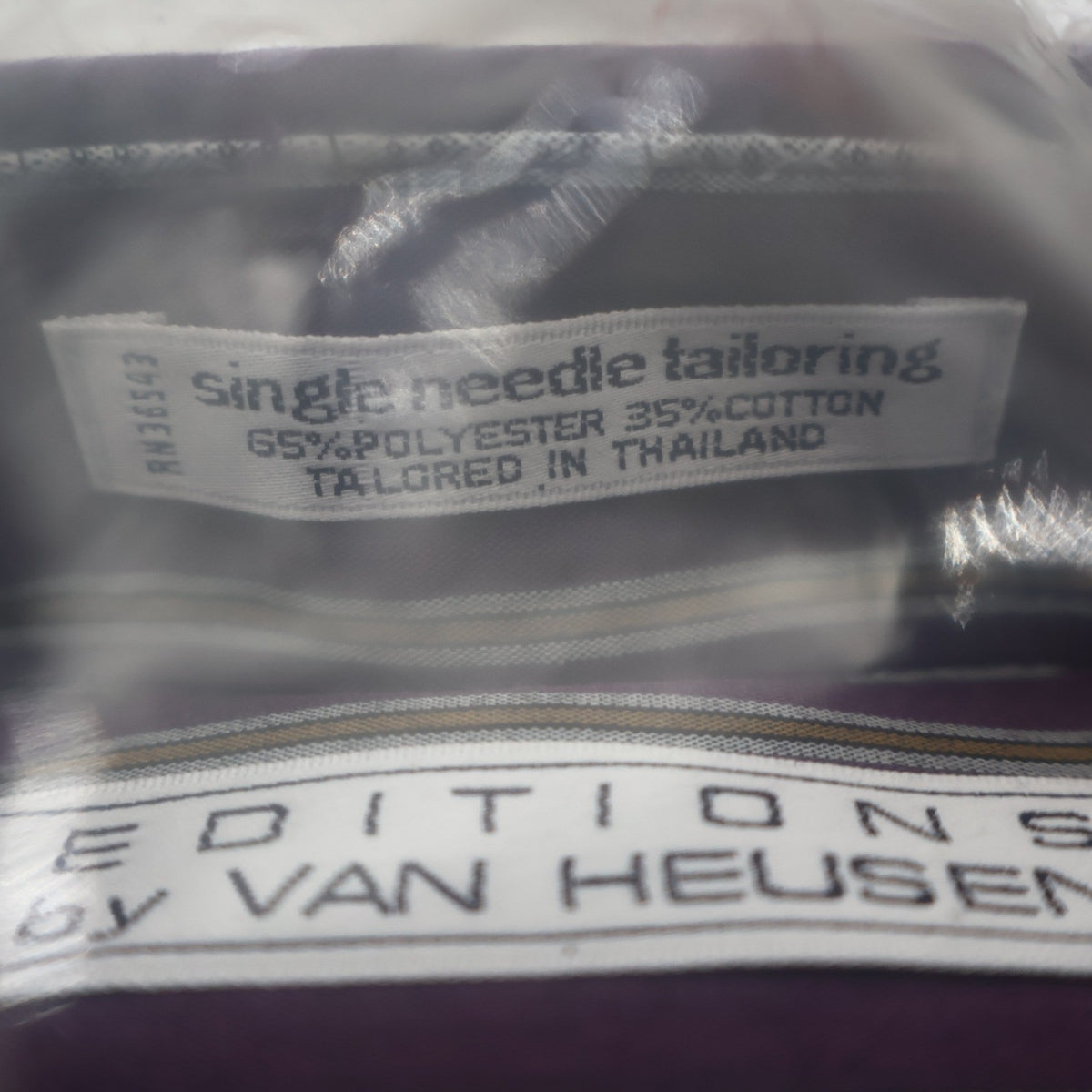Van Heusen Editions Dress Shirt Mens 16.5 34/35 Purple Geometric Stripe New - take2supply