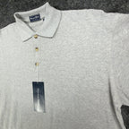 Winner Mate Long Sleeve Polo Shirt Mens Medium Gray Cotton NWT New - take2supply