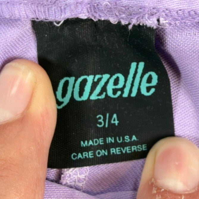 Gazelle Shorts Womens 3/4 Lavender Vintage Pleated High Waist 80s USA NWT - take2supply