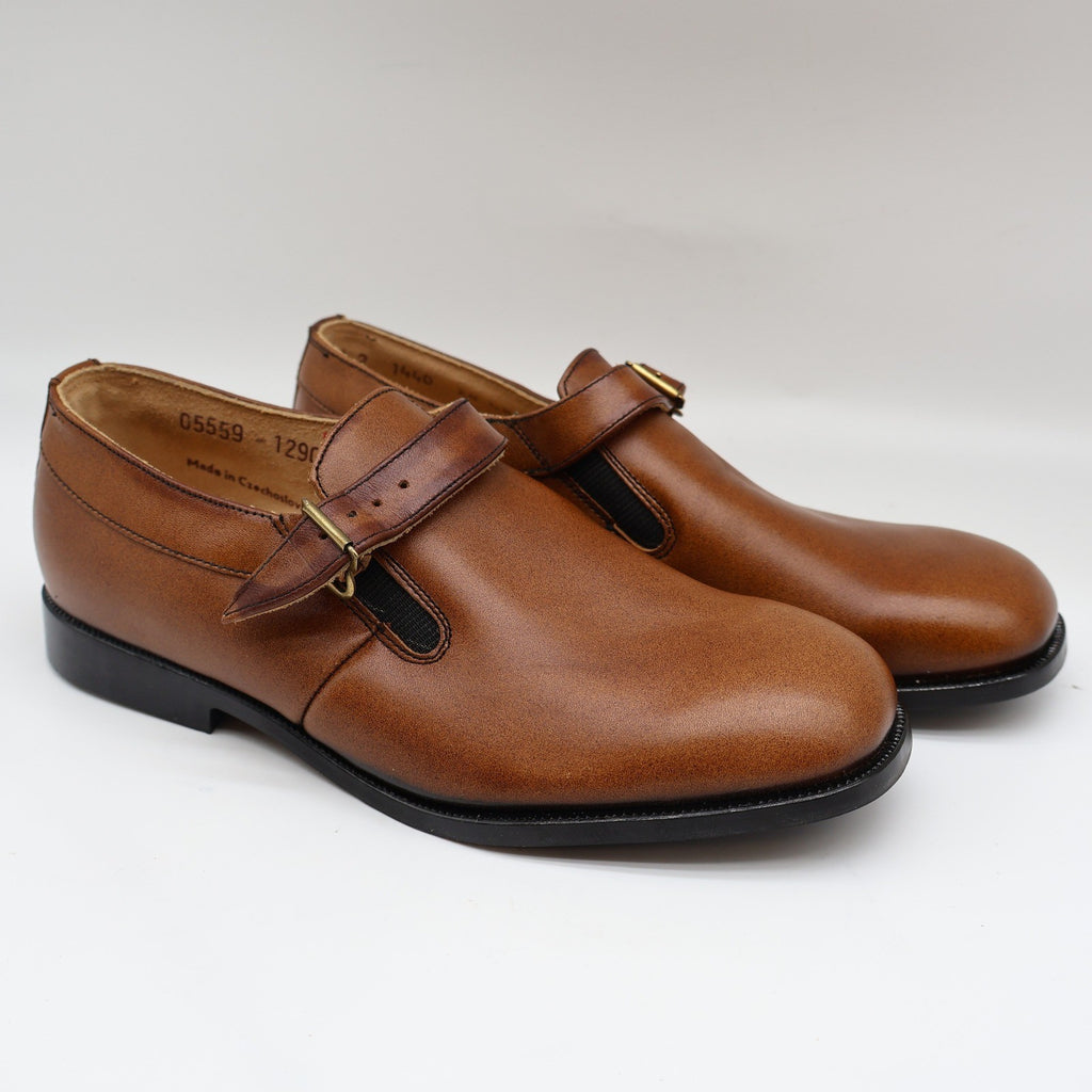 Young Explorers by Lyons Boys 13.5 Vintage Deadstock Leather Monk Strap Loafers - take2supply