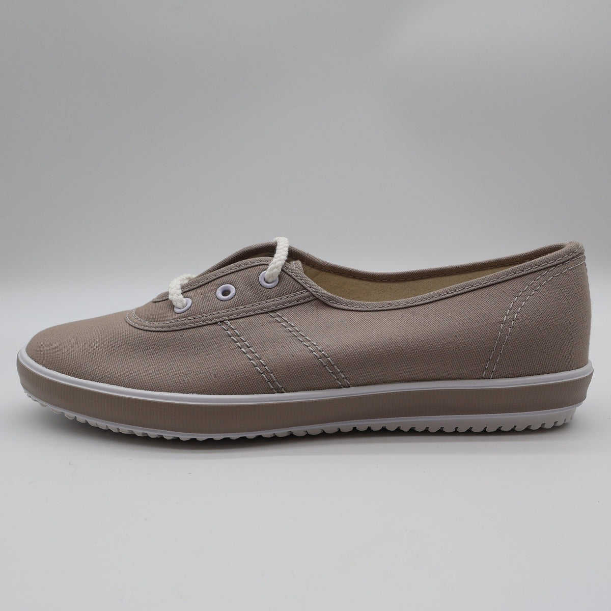 Grasshoppers Skiff Stone Sneakers Women 7.5 W Taupe Canvas Low Top Shoes EF9201 - take2supply