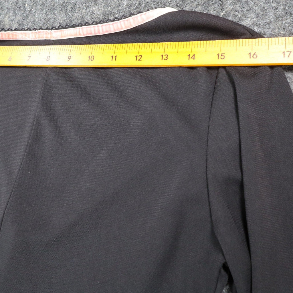 My Michelle Dress Medium Women Y2K Black Pink Velvet Trim V-Neck Sheath C832 - take2supply