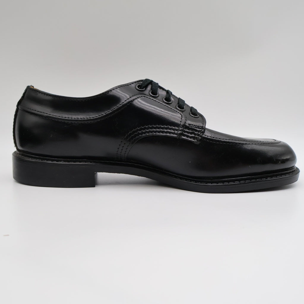Walker Shoes Vintage Black Leather Oxford Shoes Mens 7.5 Deadstock Uniform Dress - take2supply