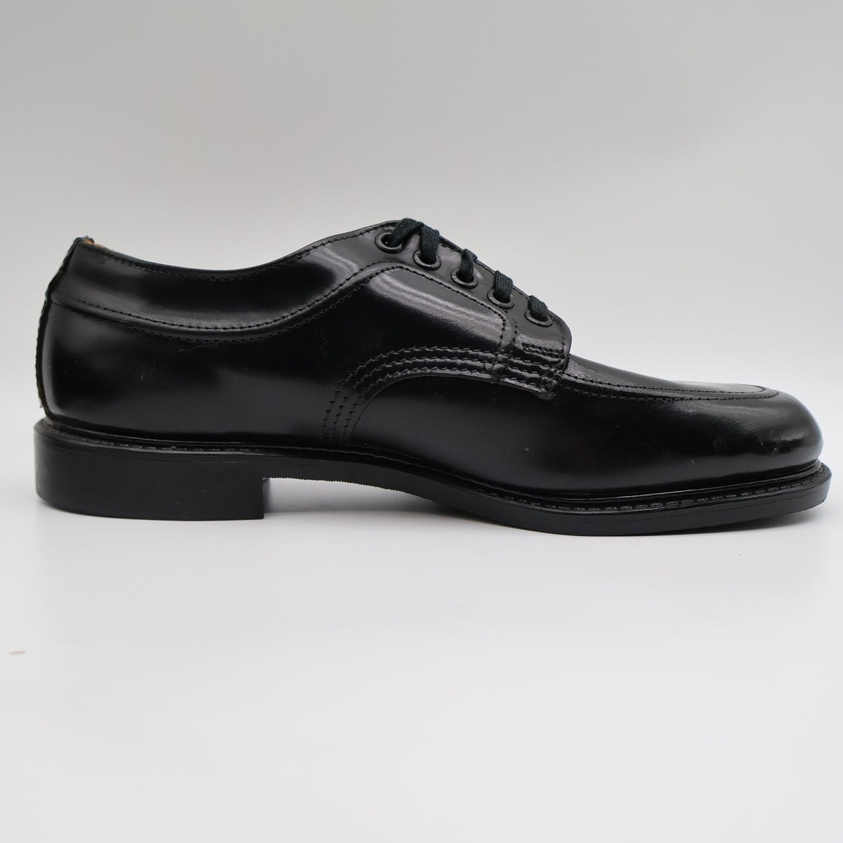 Walker Shoes Vintage Black Leather Oxford Shoes Mens 7.5 Deadstock Uniform Dress - take2supply
