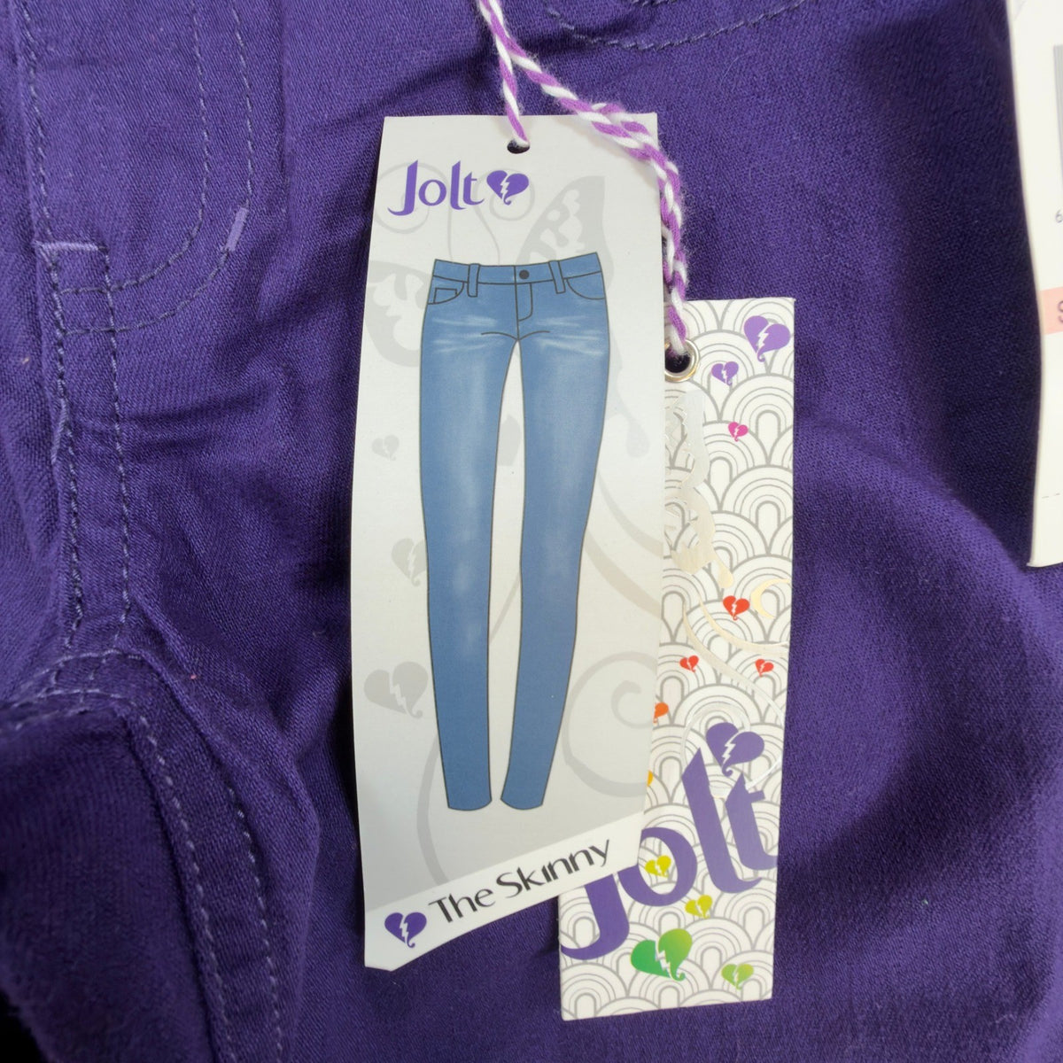 Jolt Y2K Skinny Jeans Girls Size 10 Purple Cotton Embellished NWT - take2supply