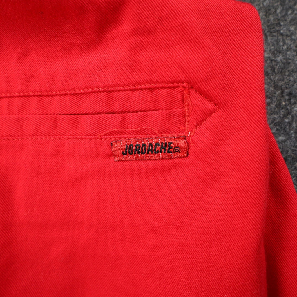 Jordache Pleated Shorts Womens 5/6 Vintage Red Cotton High Waist Western Belt - take2supply