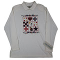 Donnkenny Classics Polo Shirt Womens M Vintage 90s White Embroidered Cat NWT - take2supply