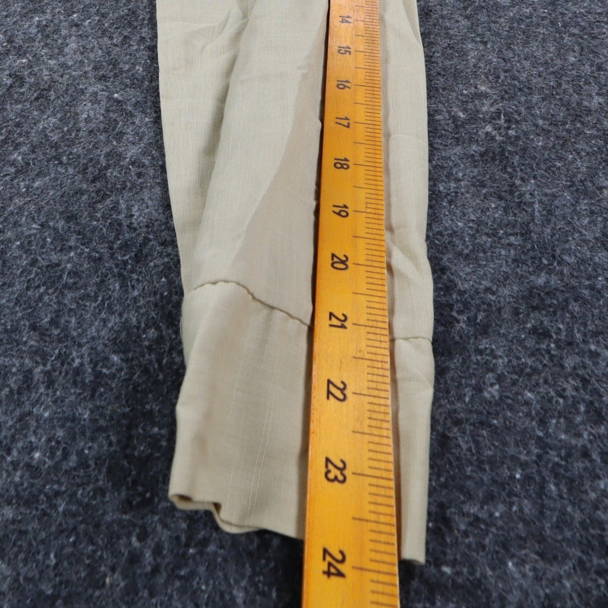 Lady Donlin Button Down Shirt Womens 16 Vintage 70s Tan Cotton Blend Deadstock - take2supply