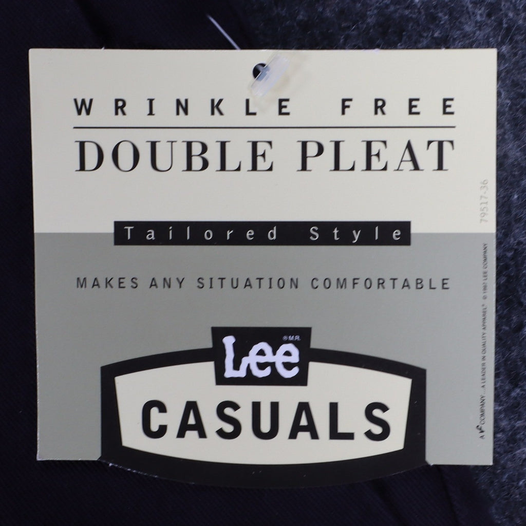 Lee Casuals Pleated Trousers Womens 10 Short Black Cotton Wrinkle Free NWT - take2supply