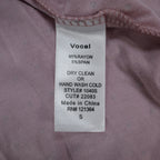 Vocal Rhinestone Stud Tunic Top Womens Small Mauve Pink High Low Layered V-Neck - take2supply