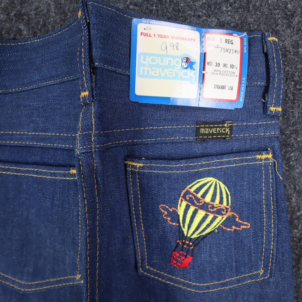 Young Maverick Vintage Boys 1 Reg Hot Air Balloon Jeans NWT USA - take2supply