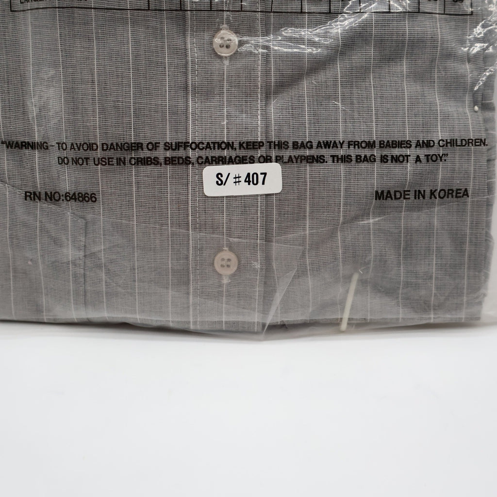 Domani Collection Dress Shirt Mens 16.5 34/35 Grey Grid French Cuff Contrast - take2supply