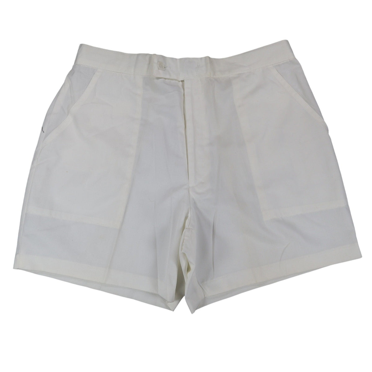 Jantzen Vintage Shorts Mens 38 White Poly Cotton Elastic Back Casual RN 37966 - take2supply