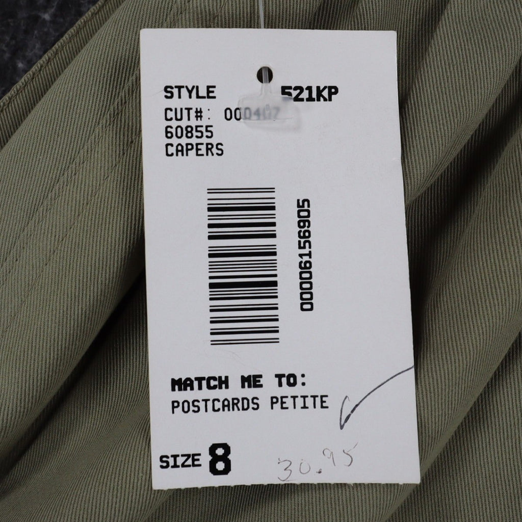 Company Collection Petite Pants Size 8 Sage Green Tencel Cotton Elastic Waist - take2supply