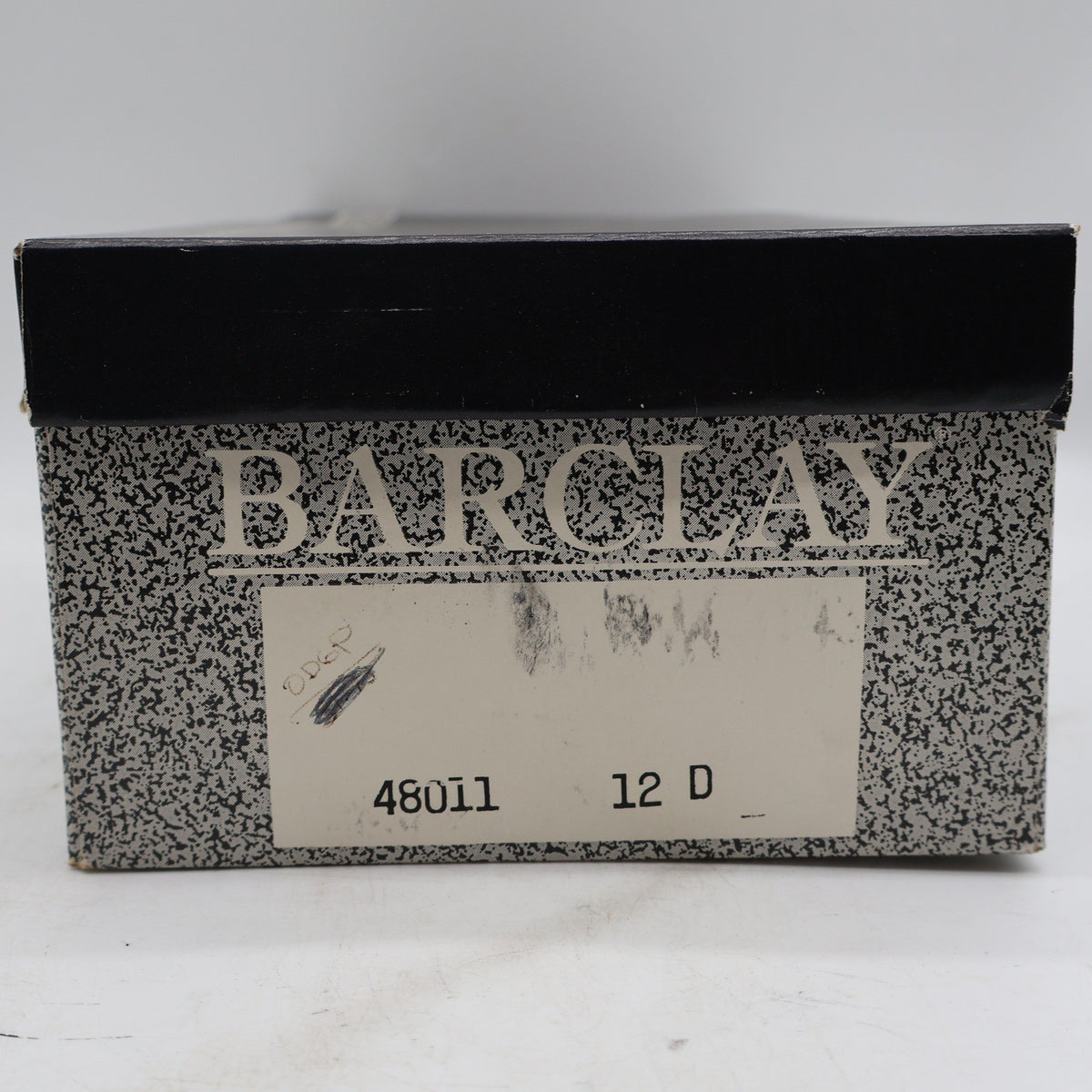Barclay Oxford Dress Shoes Mens 12 D Vintage Black Leather U-Toe Deadstock 48011 - take2supply