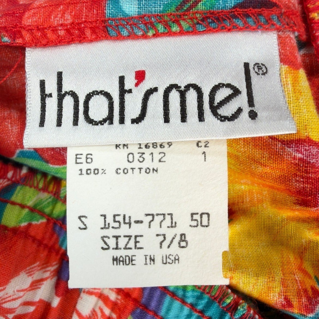 Vintage That's Me! Floral Shorts Womens 7/8 90s Hawaiian Tropical Cotton NWT USA - take2supply