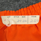 Fruit of the Loom Vintage 70s Shorts Kids XS Orange Cotton Deadstock NWT - take2supply