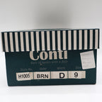 Conti Oxford Shoes Mens 9 D Vintage Brown Leather Cap Toe Brogue H1005 NOS - take2supply