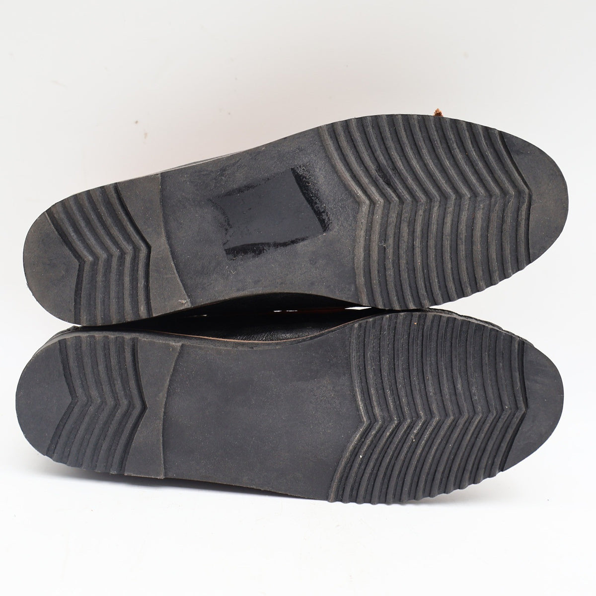 Red Camel Kamper Moccasin Loafers Kids 12.5 Vintage Black Tan Leather Kiltie - take2supply