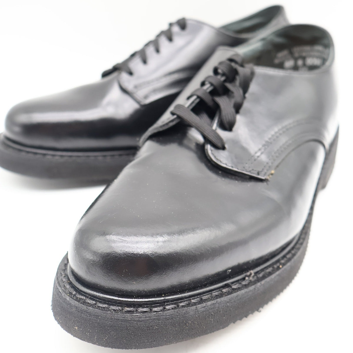 Carolina Uniform Service Oxford Mens 8.5 EE Wide Black Leather Shoes USA Made 32 - take2supply