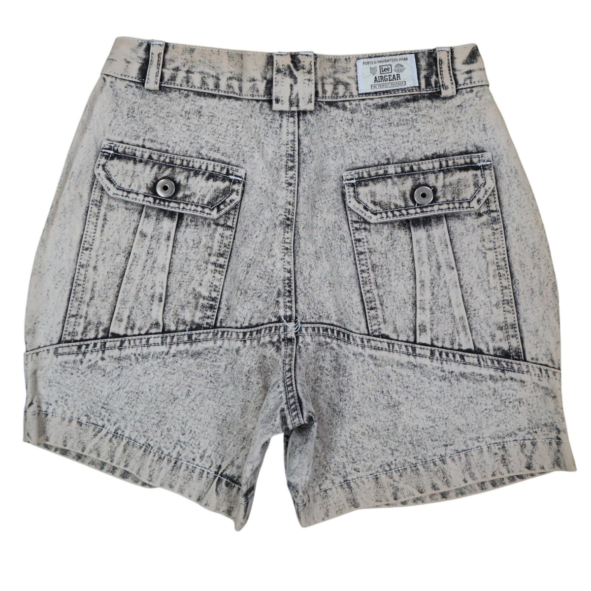 Lee Trekker Shorts Boys 10 Vintage 80s Acid Wash Black Cotton Air Gear NWT 24w - take2supply