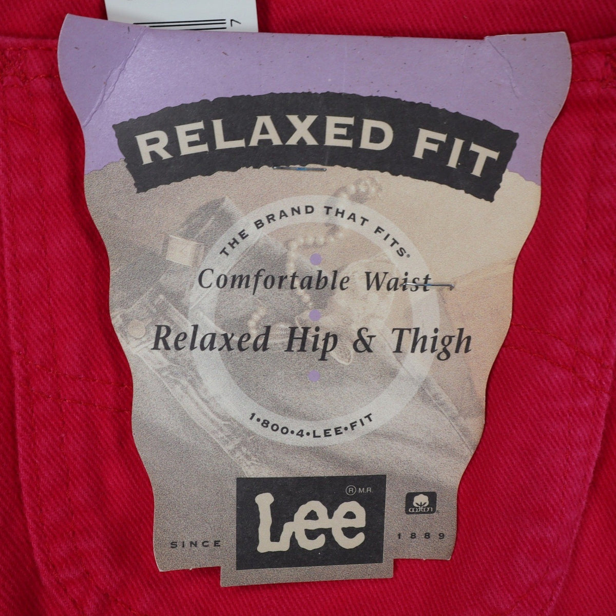 Lee Relaxed Fit Shorts Womens 8 Medium Vintage 90s Poppy Red Cotton Made in USA - take2supply