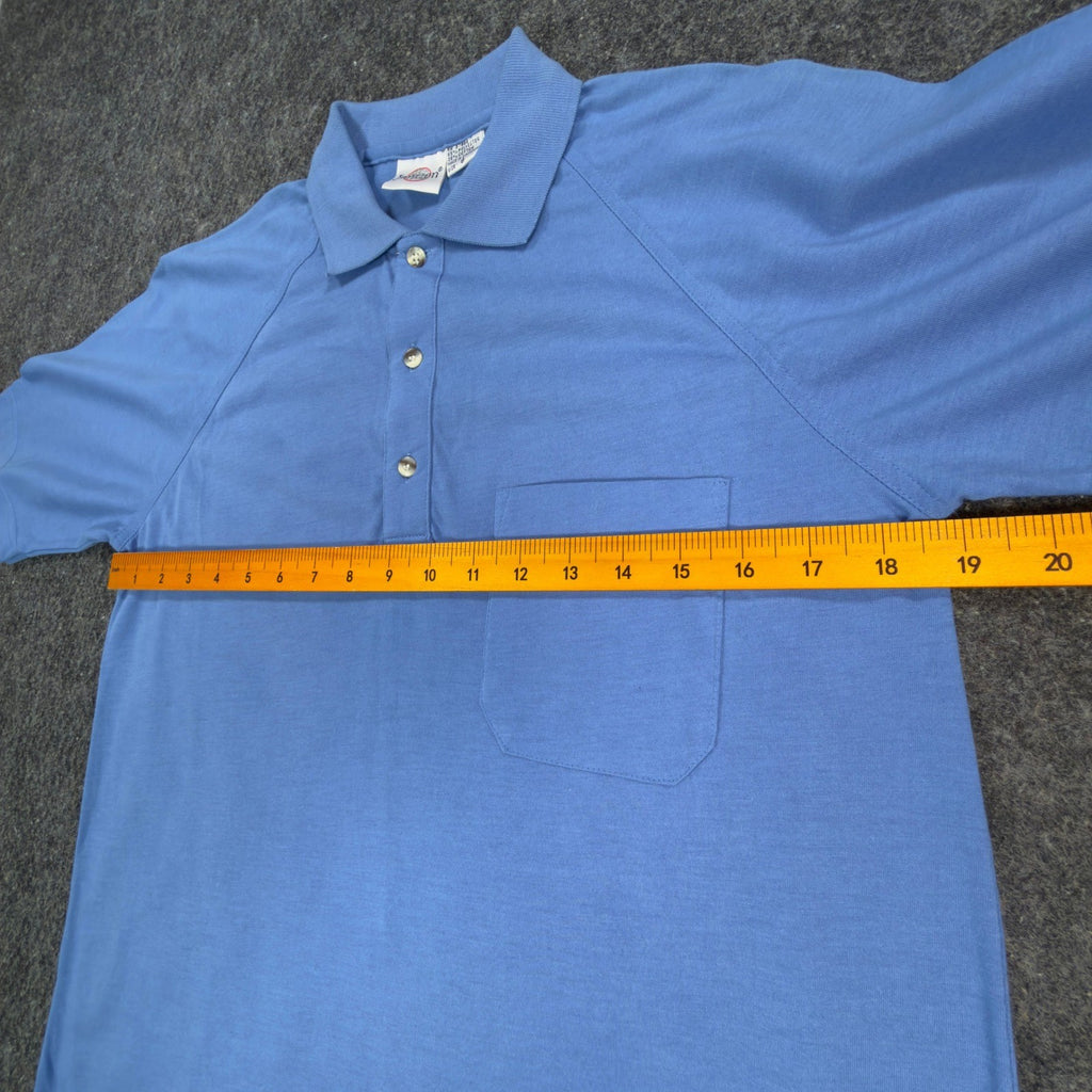 Jantzen Polo Shirt Mens Small Blue Poly Cotton Golf Deadstock NWT 2M506 - take2supply