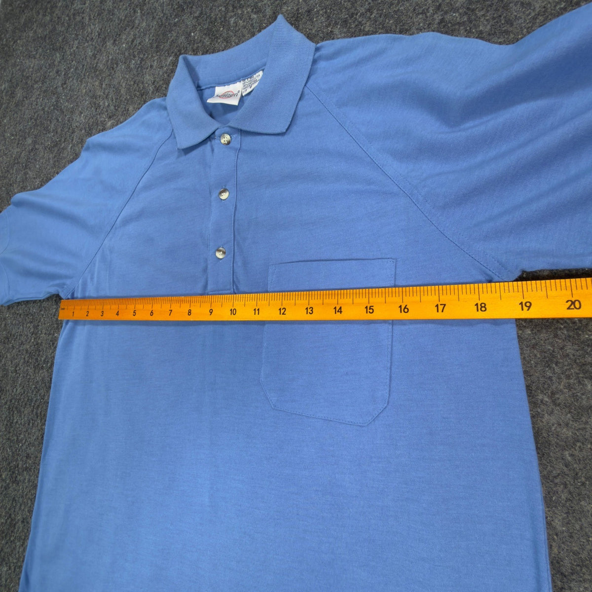 Jantzen Polo Shirt Mens Small Blue Poly Cotton Golf Deadstock NWT 2M506 - take2supply