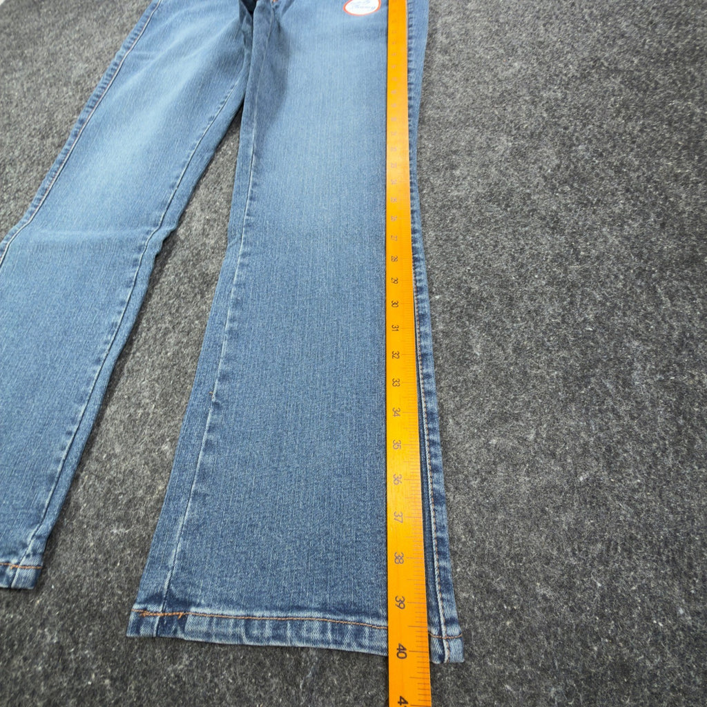 Wrangler Aura Jeans 10 SHT Blue Denim Instantly Slimming Straight Leg NWT - take2supply