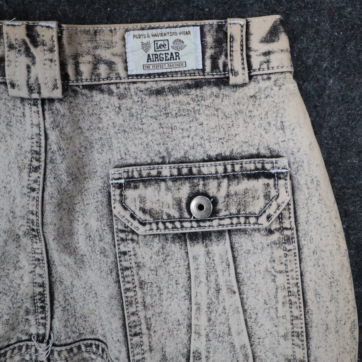 Lee Trekker Shorts Boys 10 Vintage 80s Acid Wash Black Cotton Air Gear NWT 24w - take2supply
