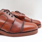 Walker Vintage Oxford Shoes Mens 6 D Brown Leather Deadstock Made in USA 2846 - take2supply